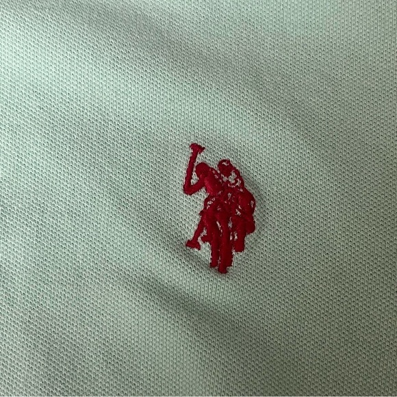 Us Polo Assn Vtg Button Up Polo Tennis Mini Dress Preppy Nautical Green S Retro - Picture 9 of 10
